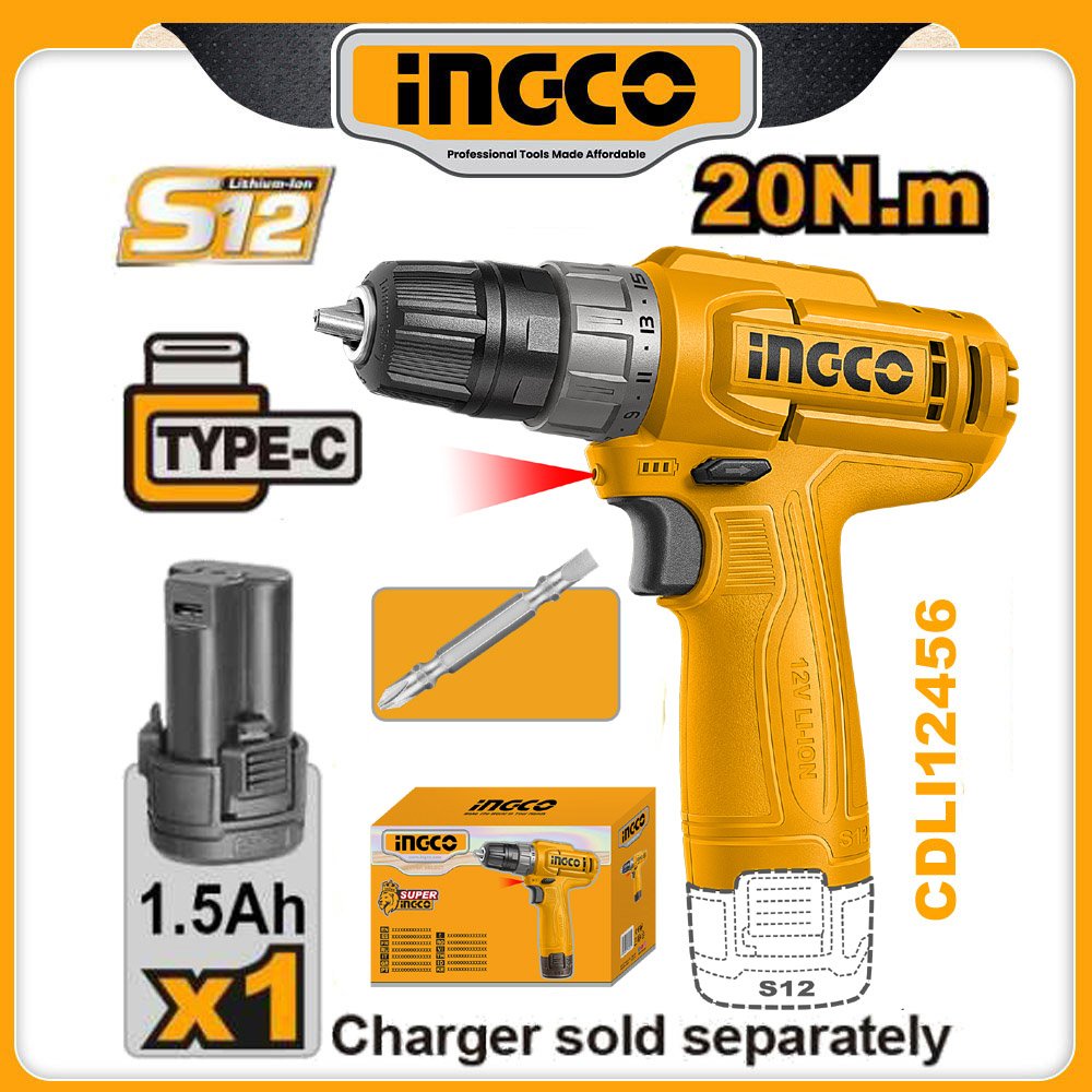 INGCO 12v cordless drill 1.5Ah - buy online in Australia | Trade Tools Australia