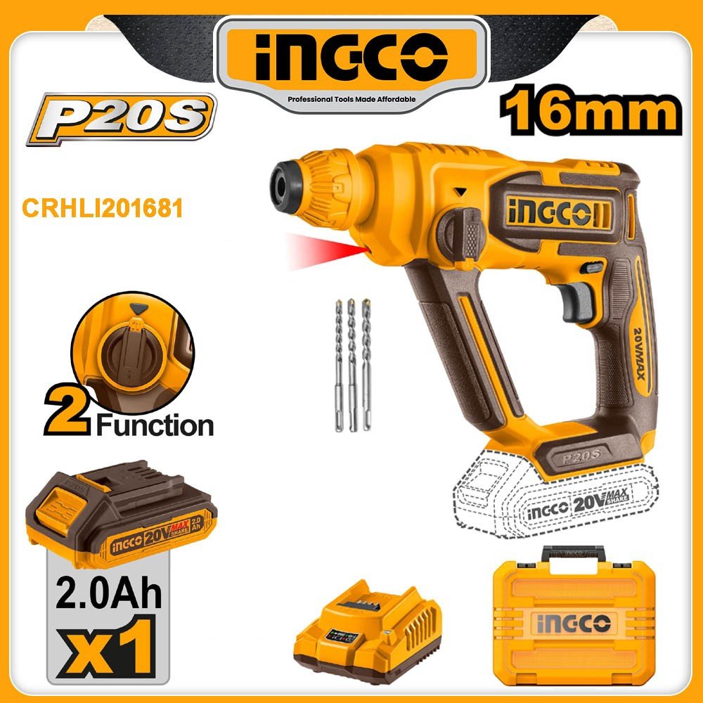 INGCO 20v Cordless Rotary Hammer Drill - buy online in Australia | Trade Tools Australia