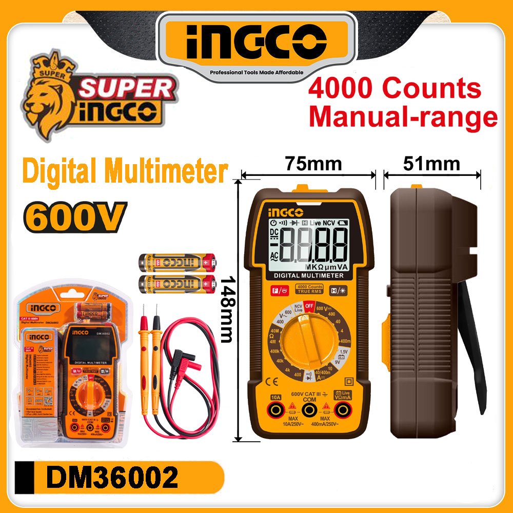 INGCO Digital Multimeter 4000 Count - buy online in Australia | Trade Tools Australia