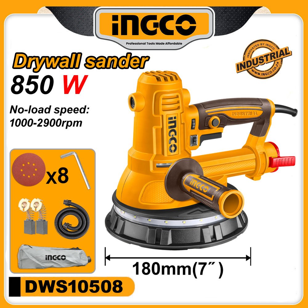 INGCO 850W Electrical Dry Wall Sander 180mm (7″) - buy online in Australia | Trade Tools Australia