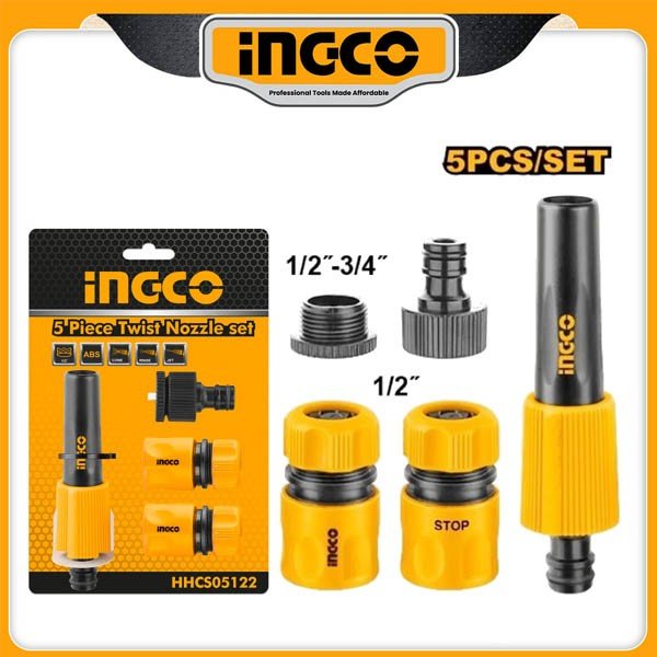 INGCO 5 Pieces Twist Nozzle Set - buy online in Australia | Trade Tools Australia