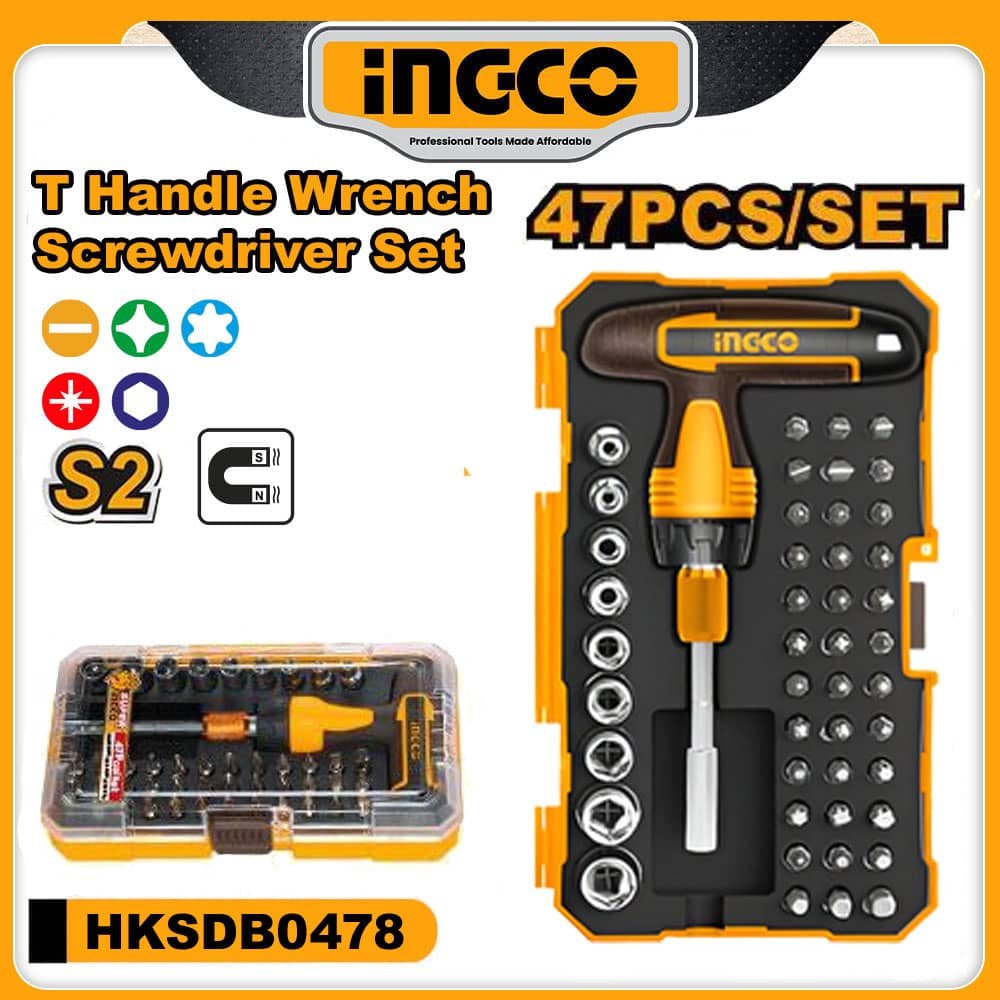 INGCO 47pcs T-Handle Wrench and Screwdriver Set - buy online in Australia | Trade Tools Australia