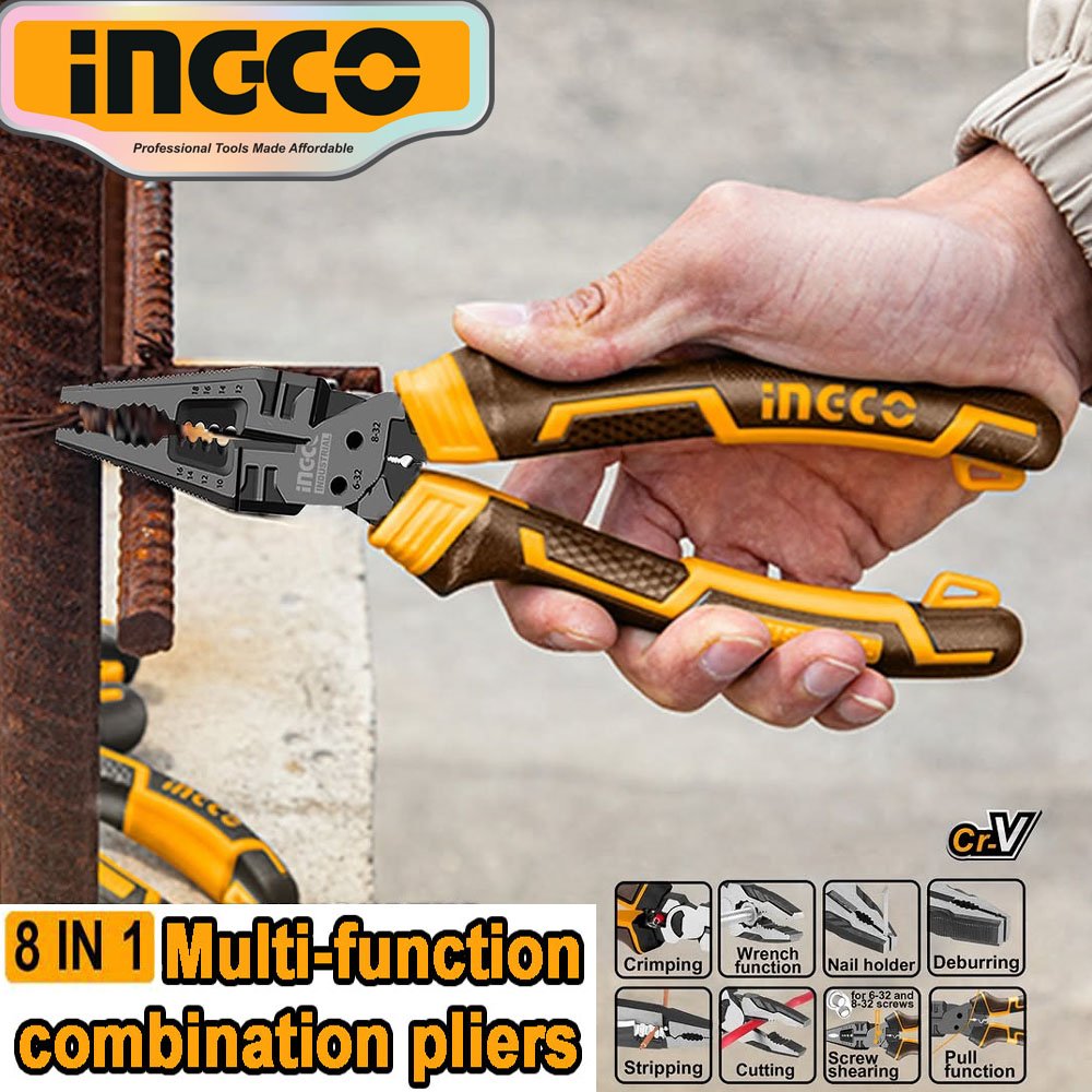 INGCO 8-in-1 Multifunction combination pliers - buy online in Australia | Trade Tools Australia