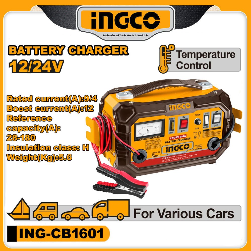 INGCO 12V/24V Battery Charger - buy online in Australia | Trade Tools Australia