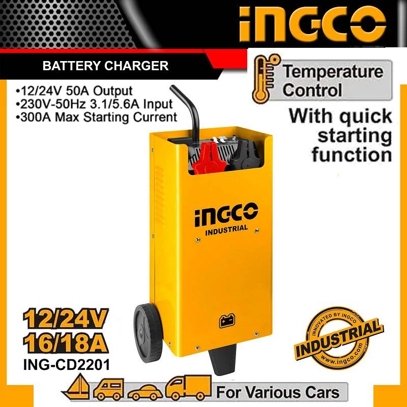INGCO 12V / 24V Battery Charger Tower - buy online in Australia | Trade Tools Australia