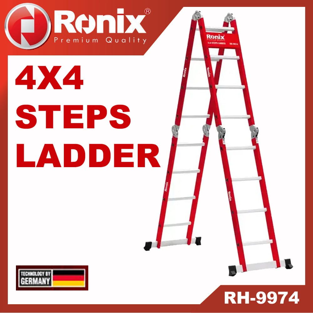 RONIX Foldable Telescoping 4×4 Steps Ladder - buy online in Australia | Trade Tools Australia