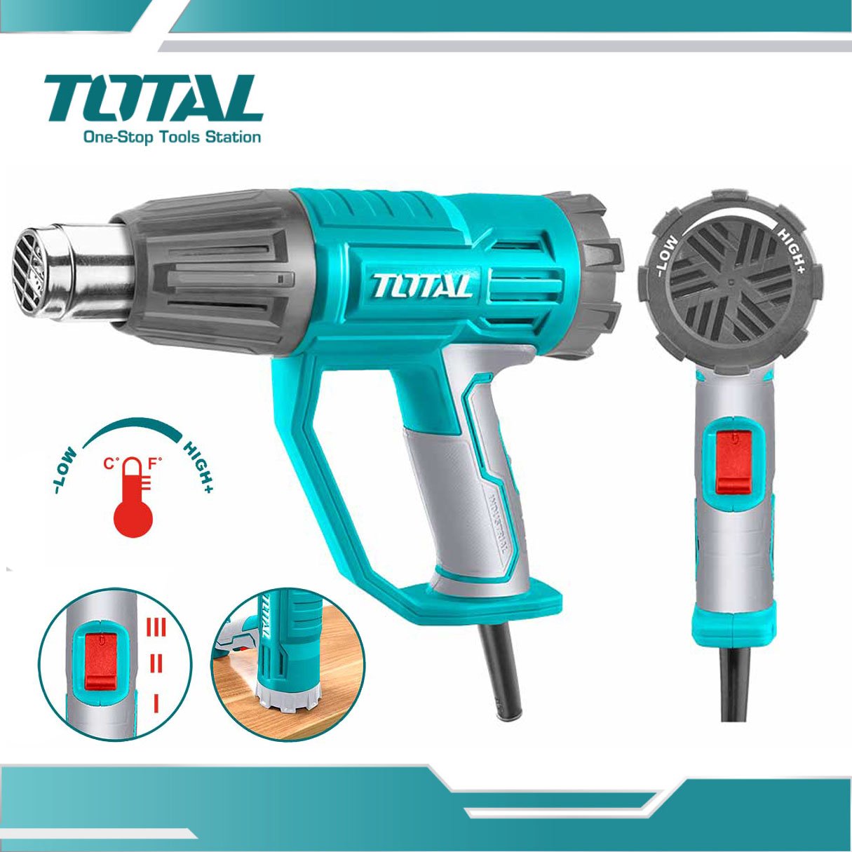TOTAL 2000w Industrial Heat Gun - buy online in Australia | Trade Tools Australia