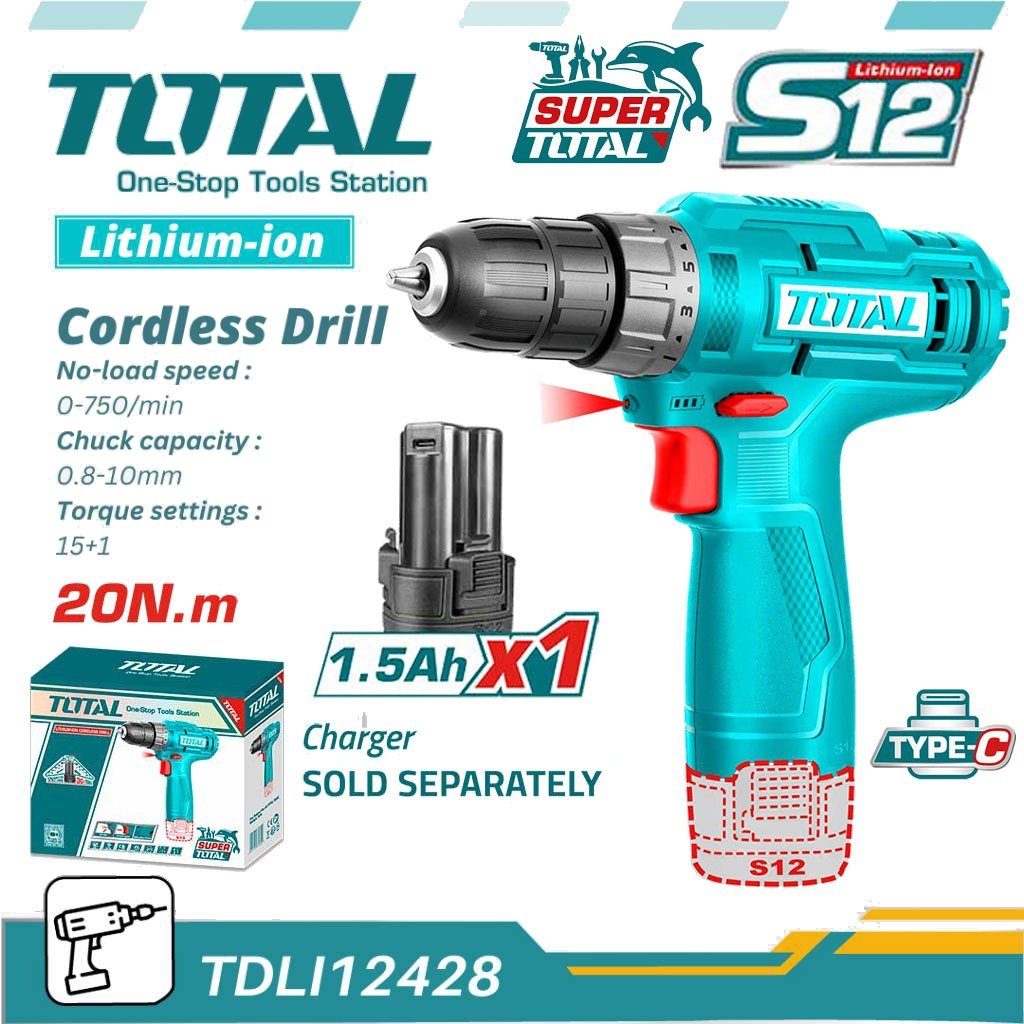 TOTAL 12v Cordless Drill - buy online in Australia | Trade Tools Australia