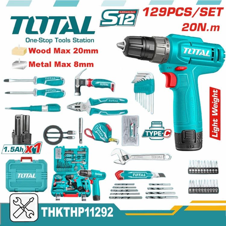 TOTAL 129 Pcs Tool Set - buy online in Australia | Trade Tools Australia