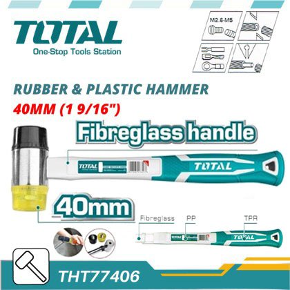 Total 40mm Rubber and Plastic Hammer - buy online in Australia | Trade Tools Australia