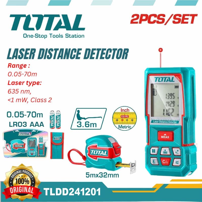 TOTAL Laser Distance Detector Combo Kit - buy online in Australia | Trade Tools Australia
