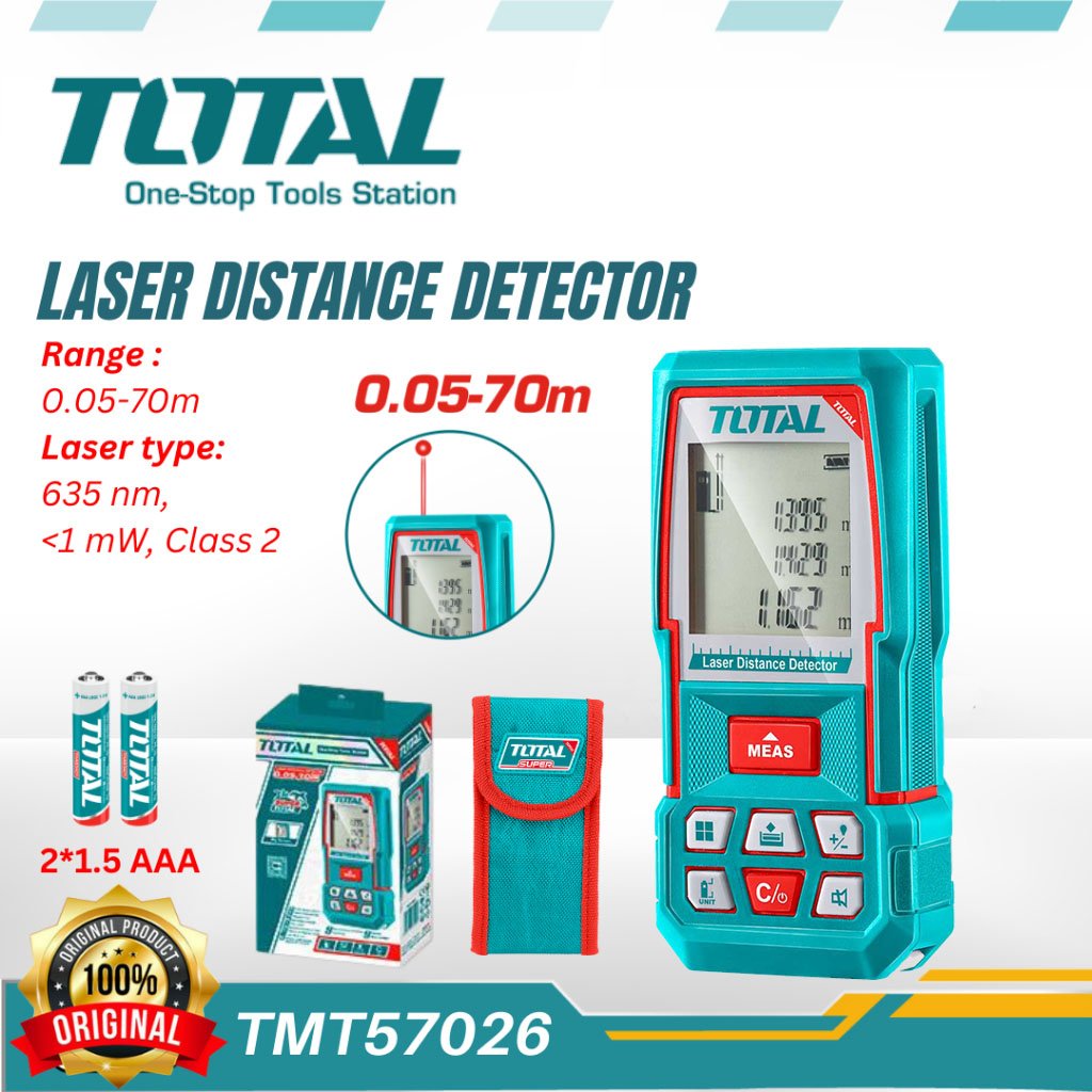 TOTAL 70m Laser Distance Detector - buy online in Australia | Trade Tools Australia