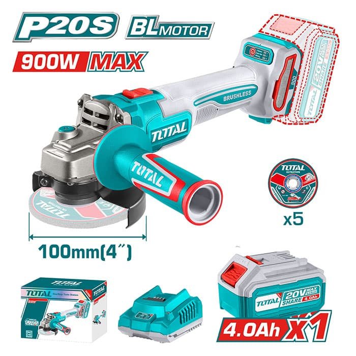 TOTAL 20v Cordless Grinder (900w) - buy online in Australia | Trade Tools Australia