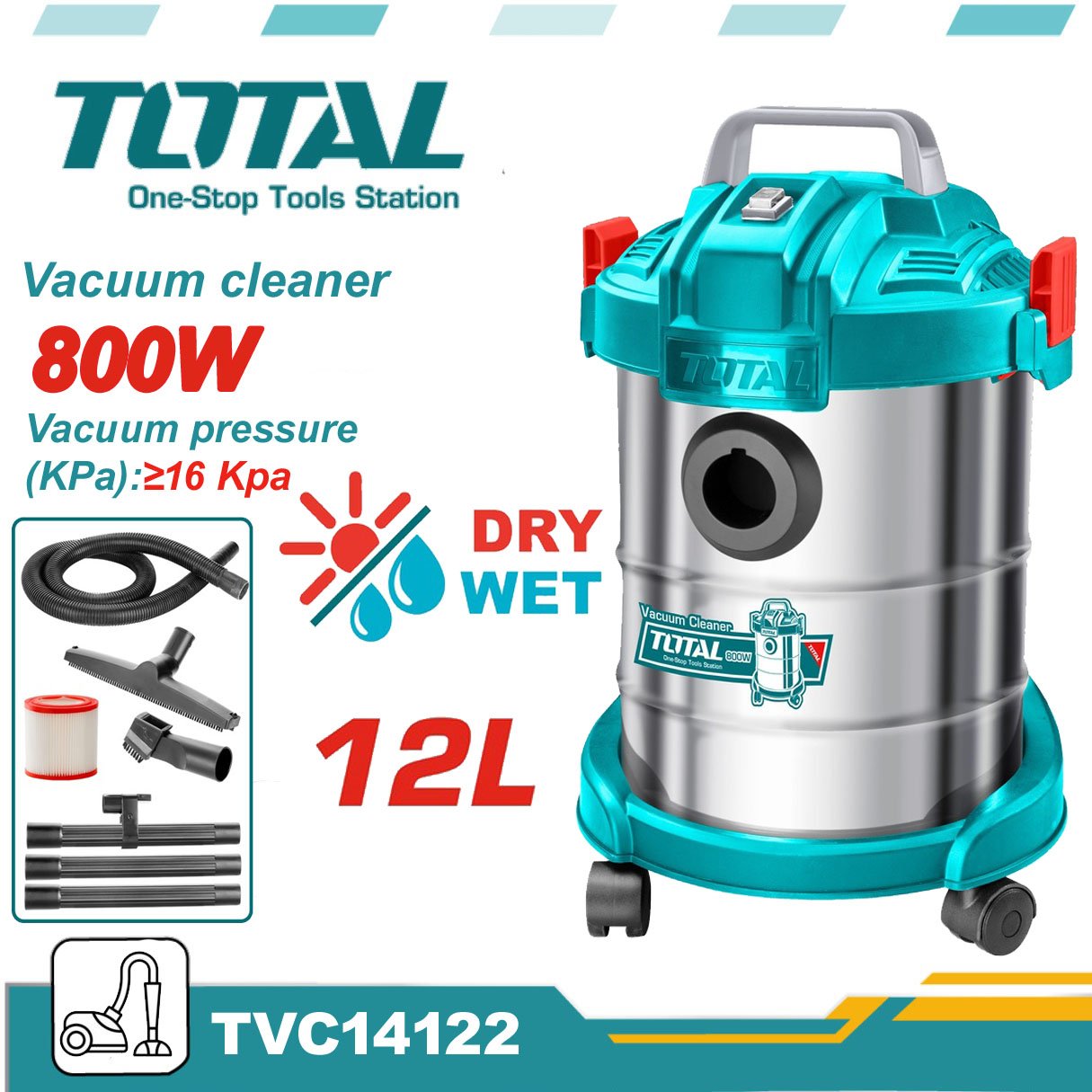 TOTAL 800W Vacuum Cleaner & Blower - buy online in Australia | Trade Tools Australia