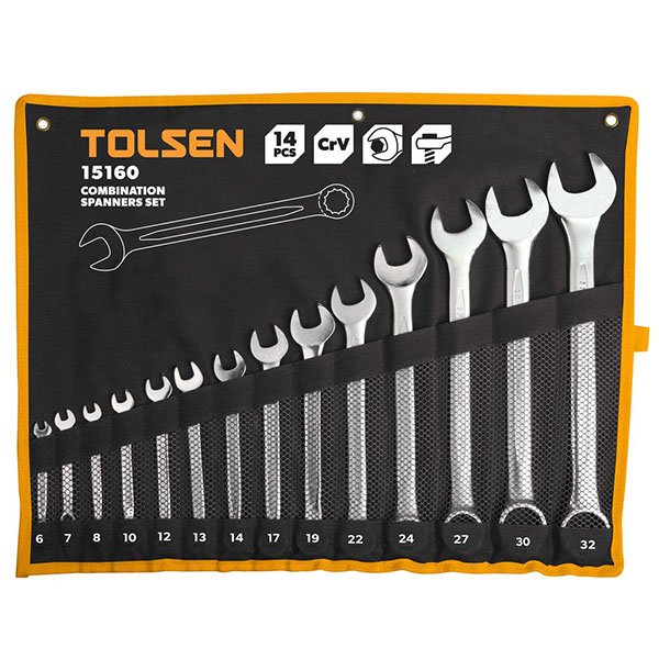 TOLSEN 14Pcs Combination Spanner Set - buy online in Australia | Trade Tools Australia