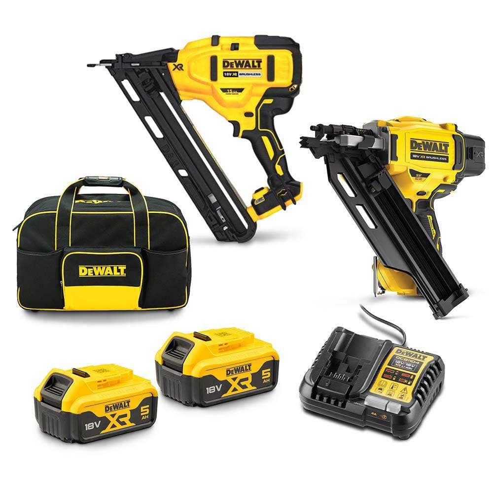 DEWALT 18V Brushless 2 Piece 2 x 5.0Ah Nail Gun Kit DCZ245P2-XE - buy online in Australia | Trade Tools Australia