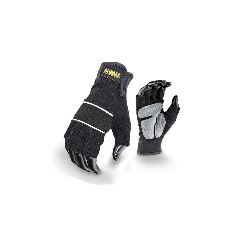Dewalt Black Performance Half Finger Work Gloves Size Large - buy online in Australia | Trade Tools Australia