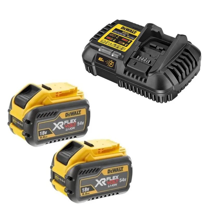 DeWalt DCB547 18V/54V XR Flexvolt 9.0Ah Li-Ion Batteries Twin Pack & DCB118 18v / 54v XR Flexvolt Intelligent Fast Battery Charger - buy online in Australia | Trade Tools Australia