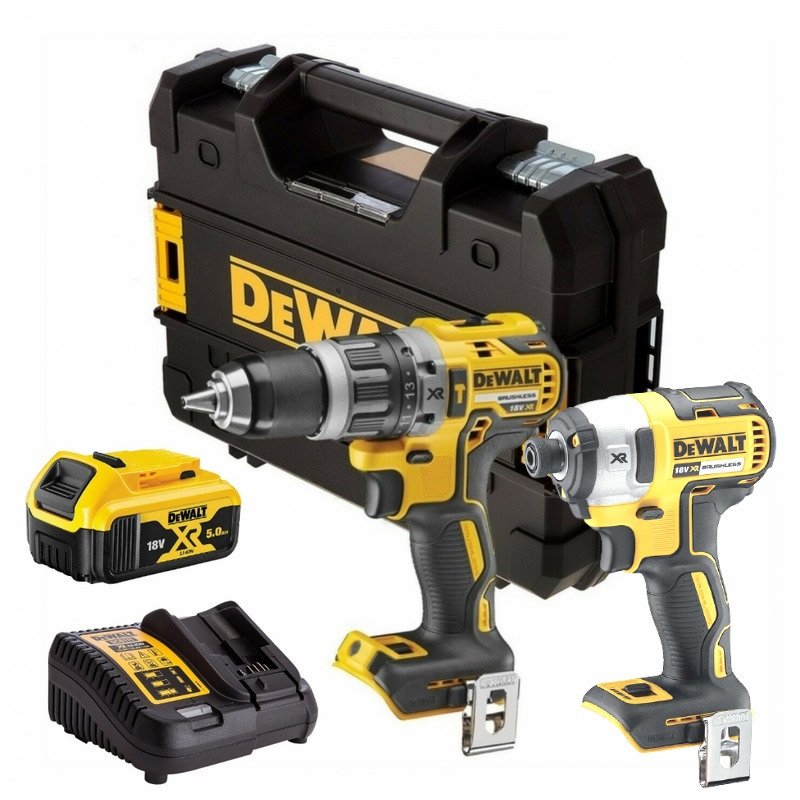 DeWalt DCD796P1 18V XR Brushless Combi Drill (1 x 5.0Ah Li-Ion Battery) & DCF887N Impact Driver Body Only - buy online in Australia | Trade Tools Australia