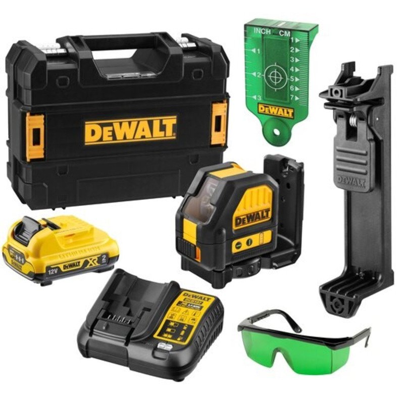 DeWalt DCE088D1G 12V Self Levelling Cross Line Laser Kit (Green Beam & 1 x 2.0Ah Battery, Charger & Case) - buy online in Australia | Trade Tools Australia