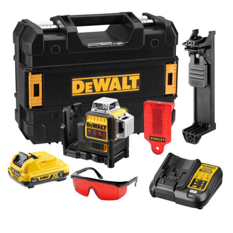 DeWalt DCE089D1R 12v Self-Levelling 360° Cross Line Laser Kit – Red Laser (1 x 2.0Ah Battery, Charger & Case) - buy online in Australia | Trade Tools Australia