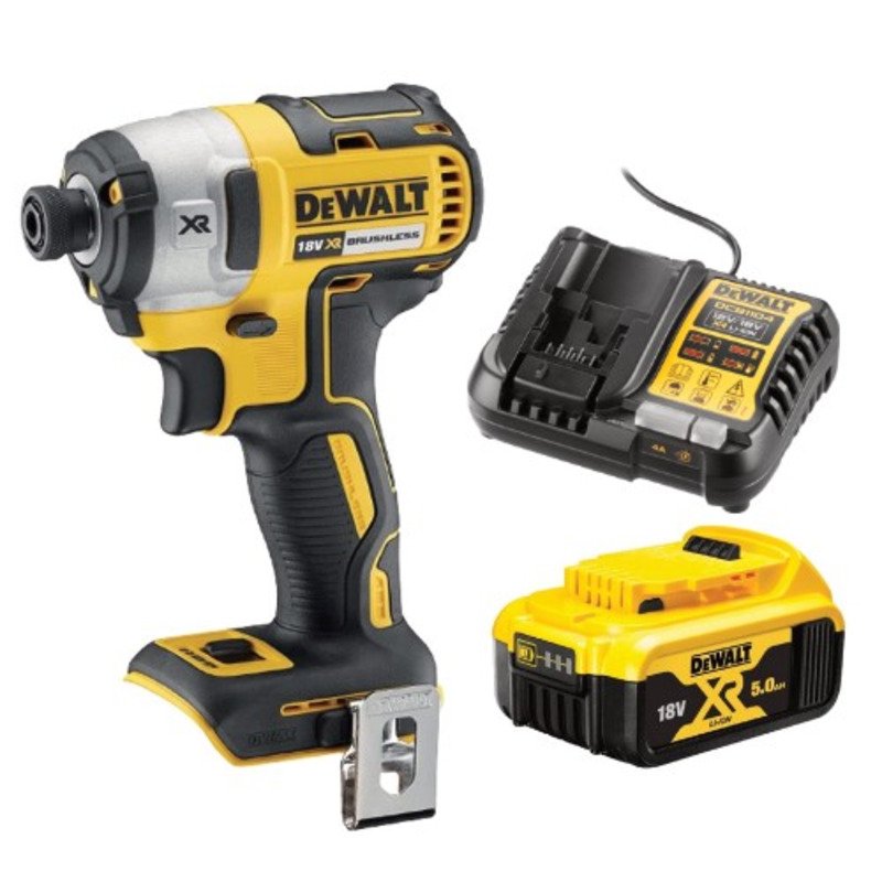 DeWalt DCF887N 18V XR Brushless Impact Driver (Body Only) & DCB184 5.0Ah Battery & DCB1104 Charger - buy online in Australia | Trade Tools Australia