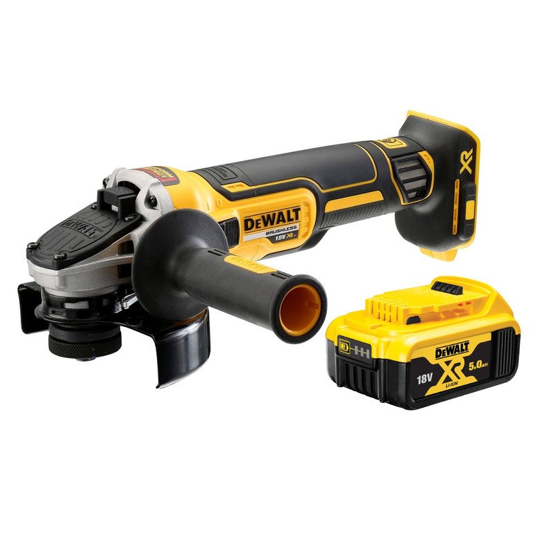 DeWalt DCG405N 18V XR Brushless 125mm Angle Grinder (Body Only) & DCB184 5.0Ah Battery - buy online in Australia | Trade Tools Australia