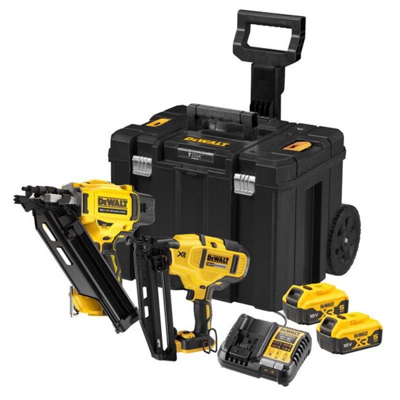 Dewalt DCK246P2T 18v XR Twin Nailer Kit DCN930 First Fix / DCN660 Second Fix in Tstak Case – 2 x 5.0ah Batteries - buy online in Australia | Trade Tools Australia