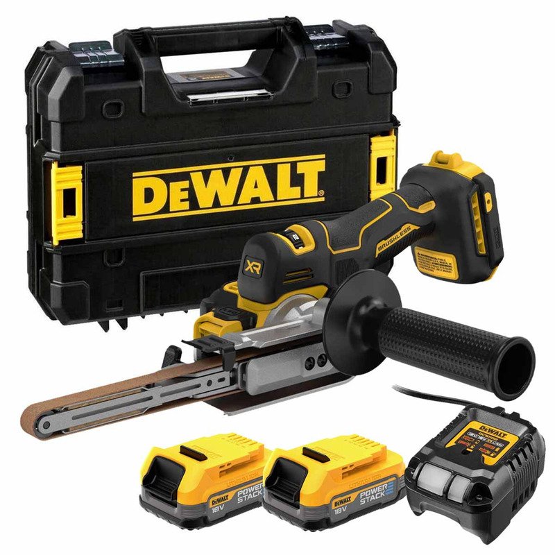 Dewalt DCM200E2T 18v XR Band File Kit – 2 x 1.7ah Powerstack Batteries, Charger and Case - buy online in Australia | Trade Tools Australia
