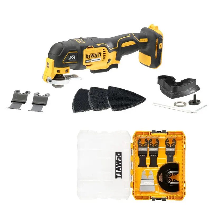 DeWalt DCS355N 18V XR Brushless Multi-Tool Naked with Accessory Set & Multi Tool Blade Set - buy online in Australia | Trade Tools Australia