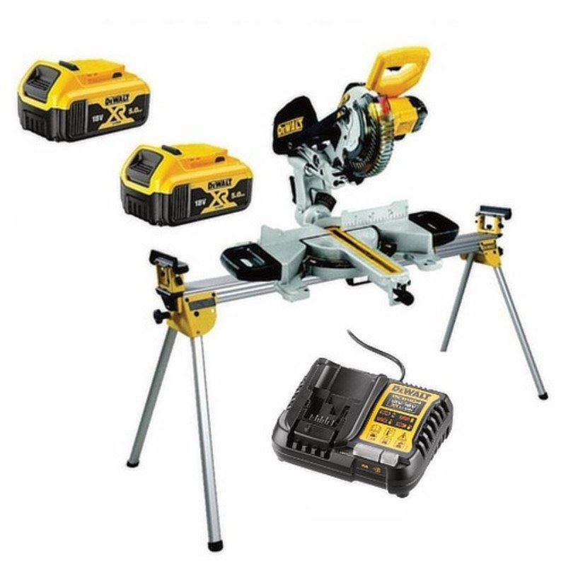 Dewalt DCS365M2 18V XR Cordless XPS 184mm Mitre Saw Kit with DE7023 Leg Stand (2 x 4.0Ah Batteries & Charger) - buy online in Australia | Trade Tools Australia