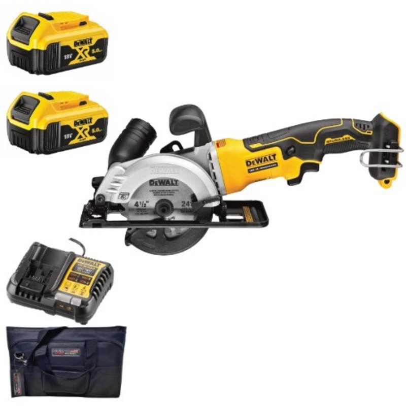 DeWalt DCS571 18V XR Brushless 115mm Compact Circular Saw – 2 Batteries, Charger and PTM Bag - buy online in Australia | Trade Tools Australia