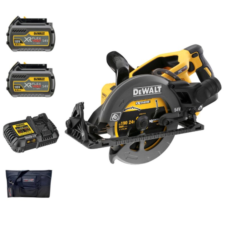 DeWalt DCS577 54V XR Flexvolt 190mm High Torque Circular Saw – 2 Batteries, Charger and PTM Bag - buy online in Australia | Trade Tools Australia