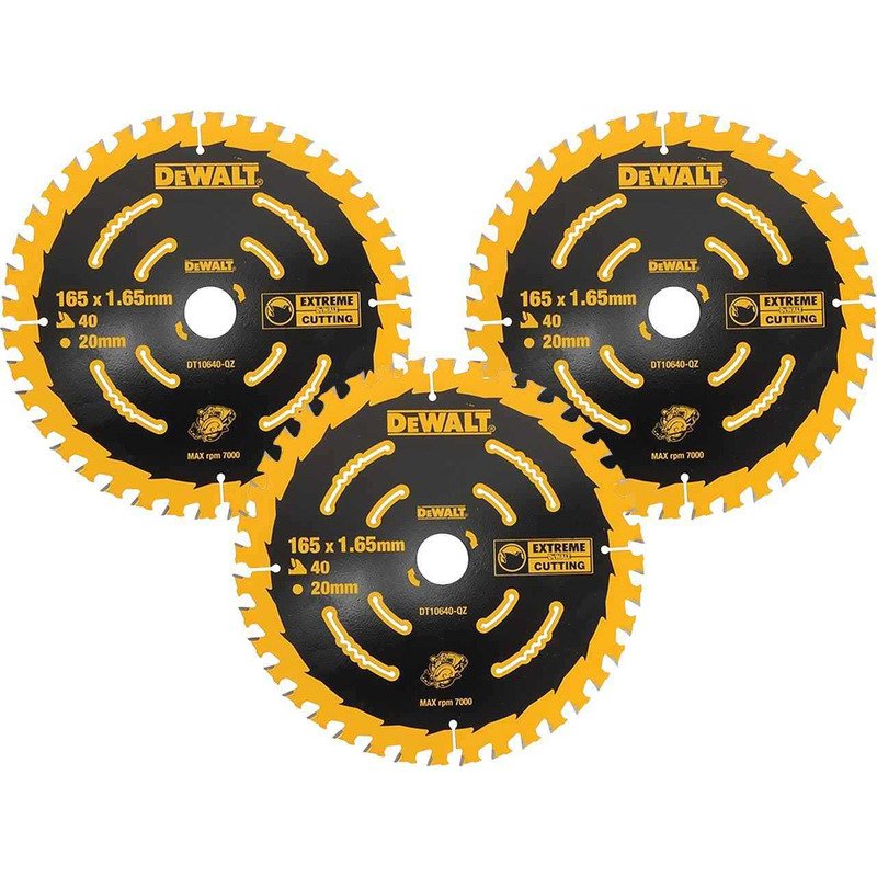 Dewalt DT10640 Extreme Framing Saw Blade (165 x 1.65 x 20mm) TRIPLE PACK - buy online in Australia | Trade Tools Australia