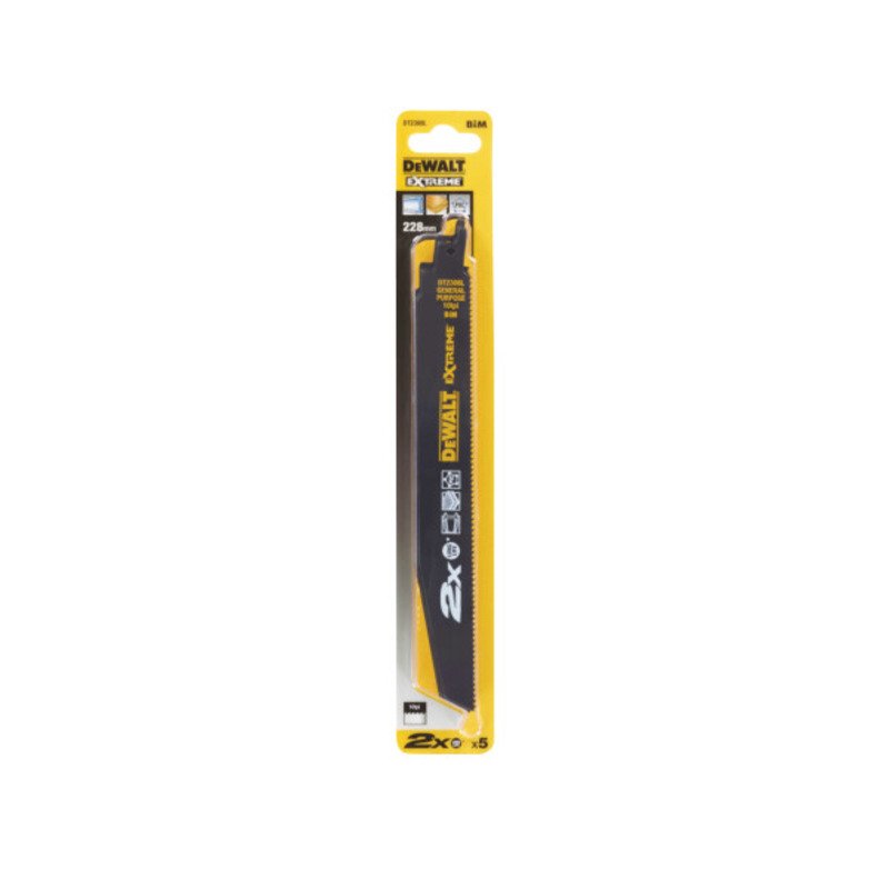 Dewalt DT2308L 228mm Extreme Bi-Metal Reciprocating Blades – Pack of 5 - buy online in Australia | Trade Tools Australia