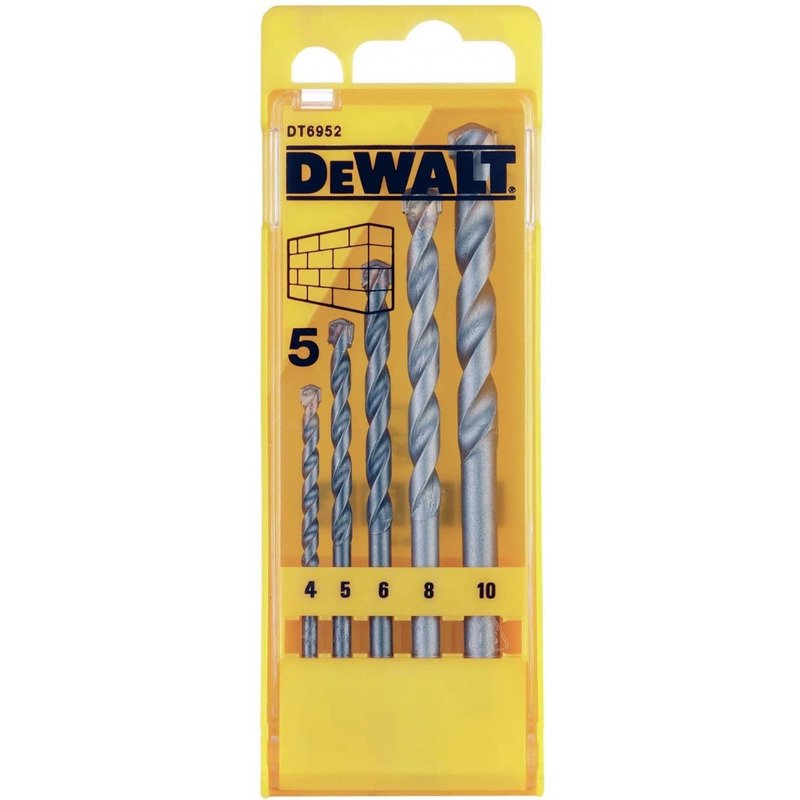 DeWalt DT6952-QZ 5 Piece Masonry Drill Bit Set (4mm – 10mm) - buy online in Australia | Trade Tools Australia