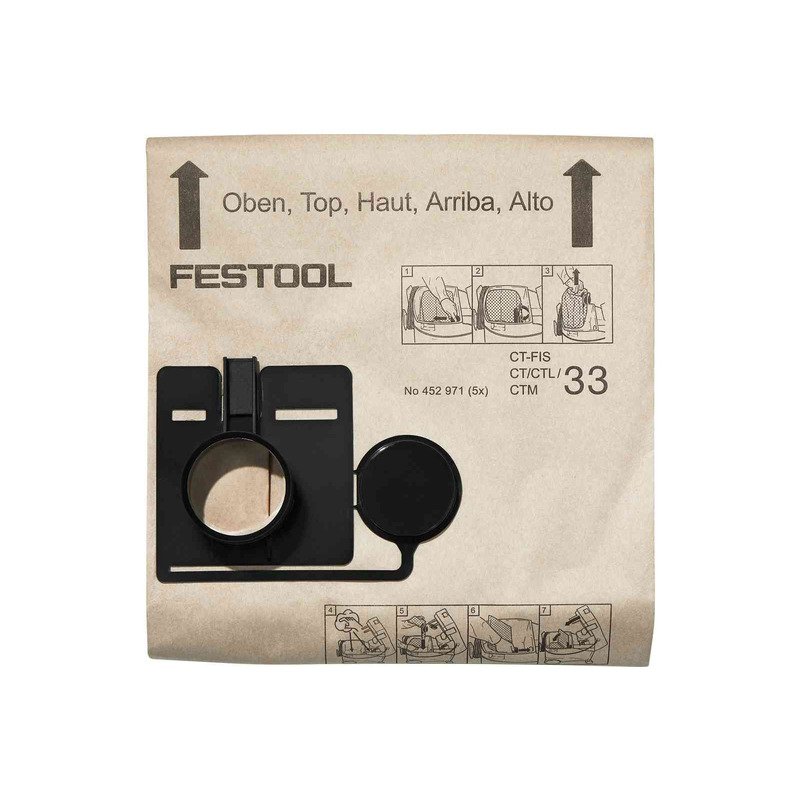Festool 452971 Filter Bag FIS-CT 33/5 5 Pack - buy online in Australia | Trade Tools Australia