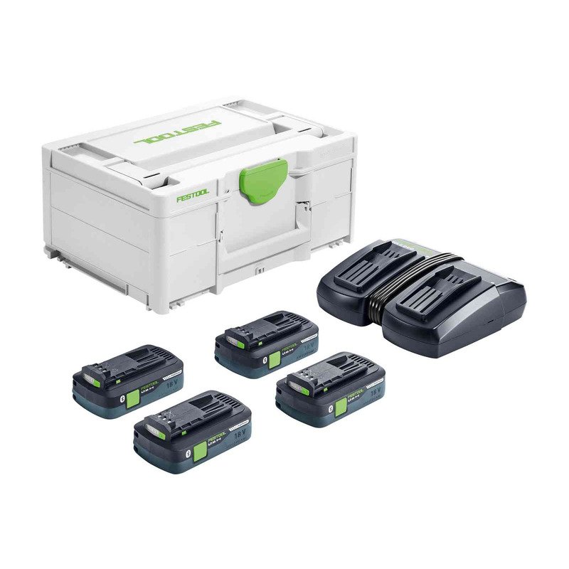 Festool 577105 Energy Set SYS 18v 4×4,0 Batteries TCL 6 Duo Charger In Systainer - buy online in Australia | Trade Tools Australia