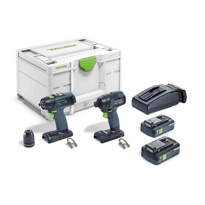 Festool 577245 Screwdriver and Drill Twin Set TID 18 HPC 4,0 I-Set T18 - buy online in Australia | Trade Tools Australia