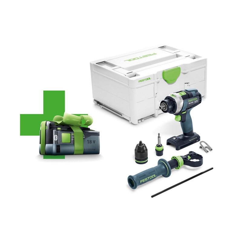 Festool 577565 TPC 18/4 I-Basic Cordless Percussion Drill Naked with 5ah Battery in Systainer - buy online in Australia | Trade Tools Australia