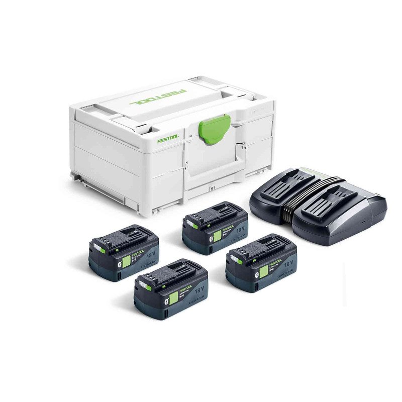 Festool 577710 Energy Set SYS 18V 4×5,0/TCL 6 DUO 4 x 5ah Batteries and Charger Set In Systainer - buy online in Australia | Trade Tools Australia