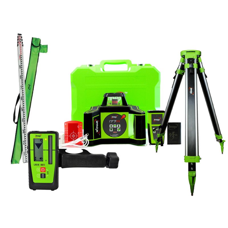 IMEX 012-I66RX6-KIT i66R Rotating Laser Kit Tripod, Staff and Detector - buy online in Australia | Trade Tools Australia