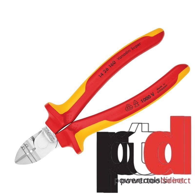 Knipex 1426160 160mm VDE Diagonal Insulation Stripper and Side Cutters - buy online in Australia | Trade Tools Australia