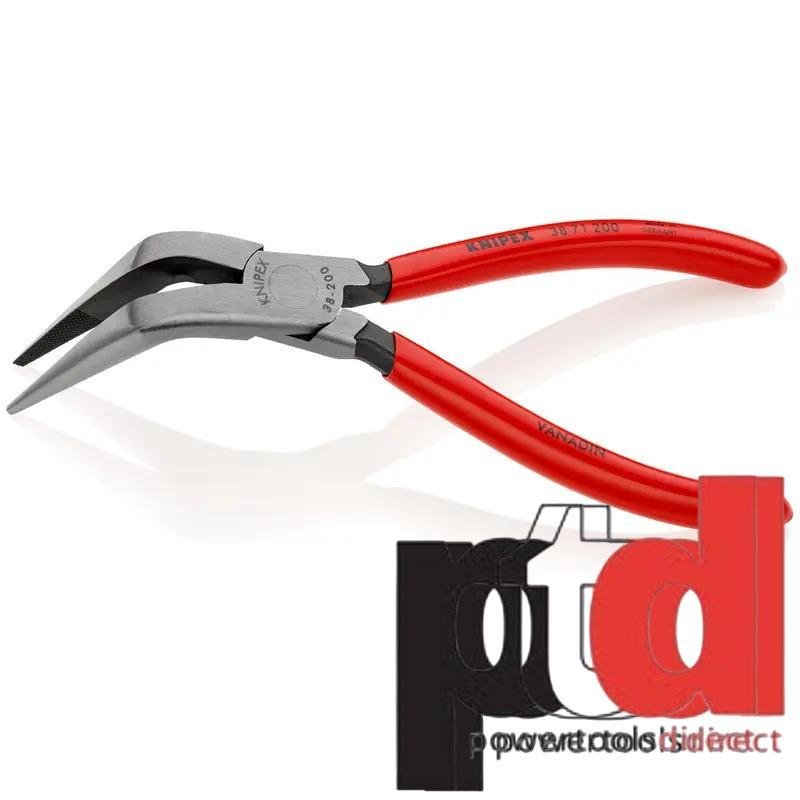 Knipex 38 71 200 Mechanics Angled Long Bent Nose Pliers 200mm - buy online in Australia | Trade Tools Australia
