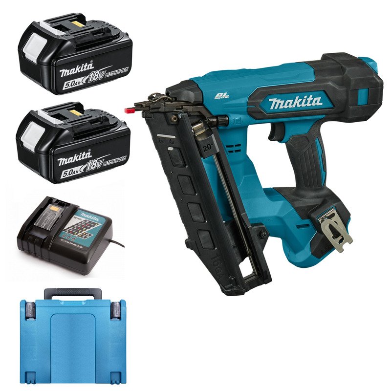 Makita DBN610ZJ 18v Brushless 16GA Angled Finishing Nailer Kit – 2 x 5.0ah Batteries & Charger - buy online in Australia | Trade Tools Australia