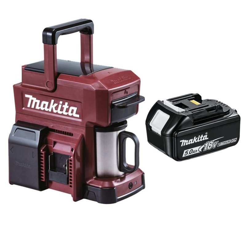 Makita DCM501ZAR 10.8v CXT / 18v LXT Special Edition Red Coffee Maker & 5.0ah Battery - buy online in Australia | Trade Tools Australia