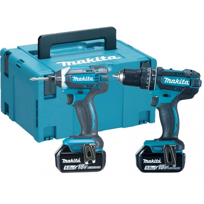 Makita DLX2131TJ 18V Combi/Impact Twin Kit (2 x 5.0Ah Li-Ion batts) - buy online in Australia | Trade Tools Australia