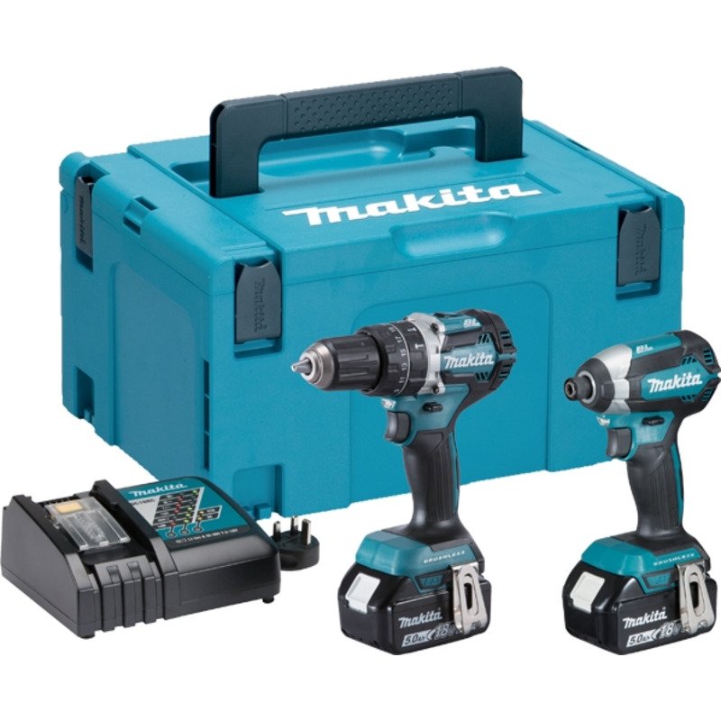 Makita DLX2180TJ 18V LXT 2 Piece Brushless Kit (2 x 5.0Ah Li-Ion batts) - buy online in Australia | Trade Tools Australia