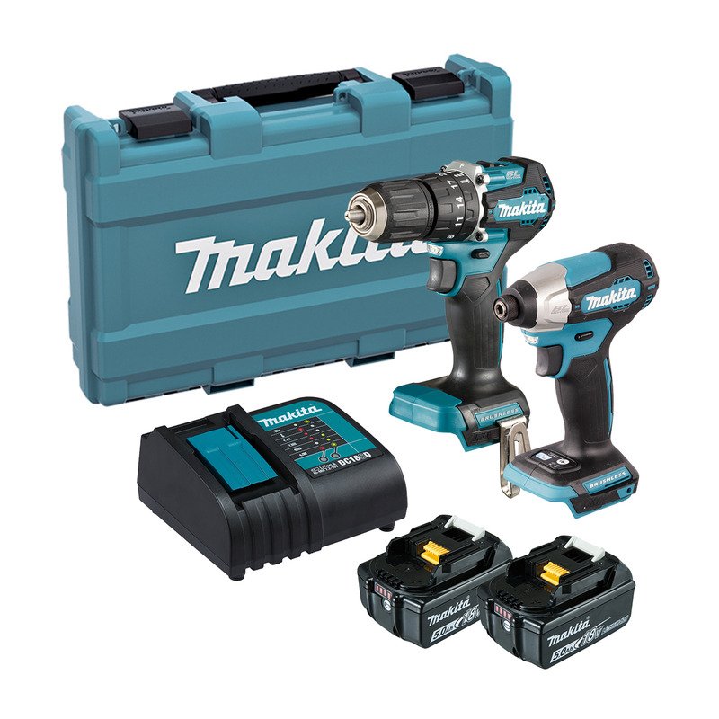 Makita DLX2414ST 18v Brushless Twin Kit – DHP487 Combi Drill and DTD157 Impact Driver - buy online in Australia | Trade Tools Australia