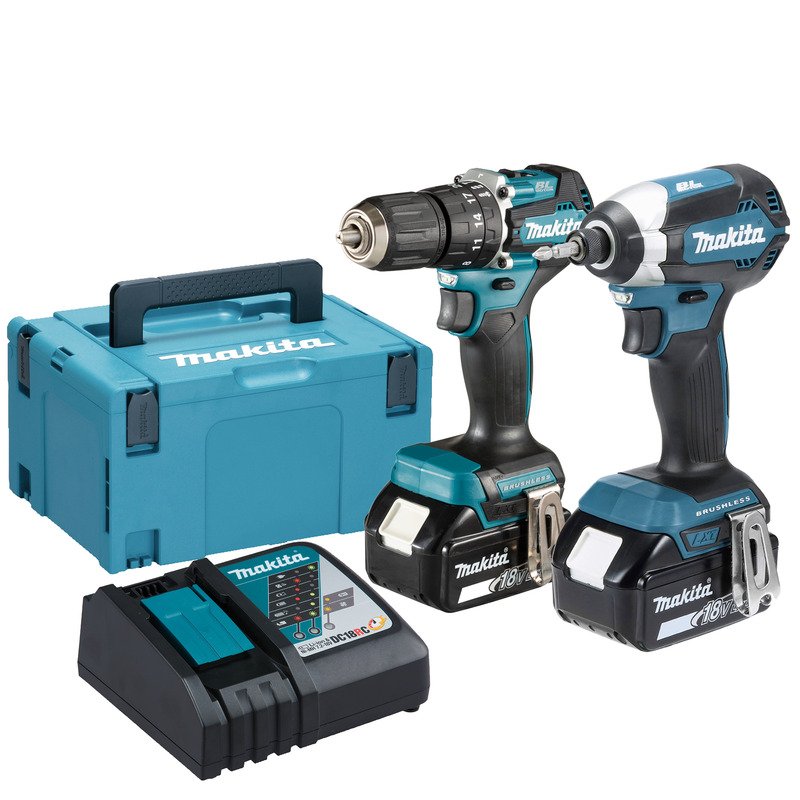 Makita DLX2460TJ 18v Twin Kit – DHP487 Combi Drill and DTD153 Impact Driver – 2x 5ah Batteries - buy online in Australia | Trade Tools Australia
